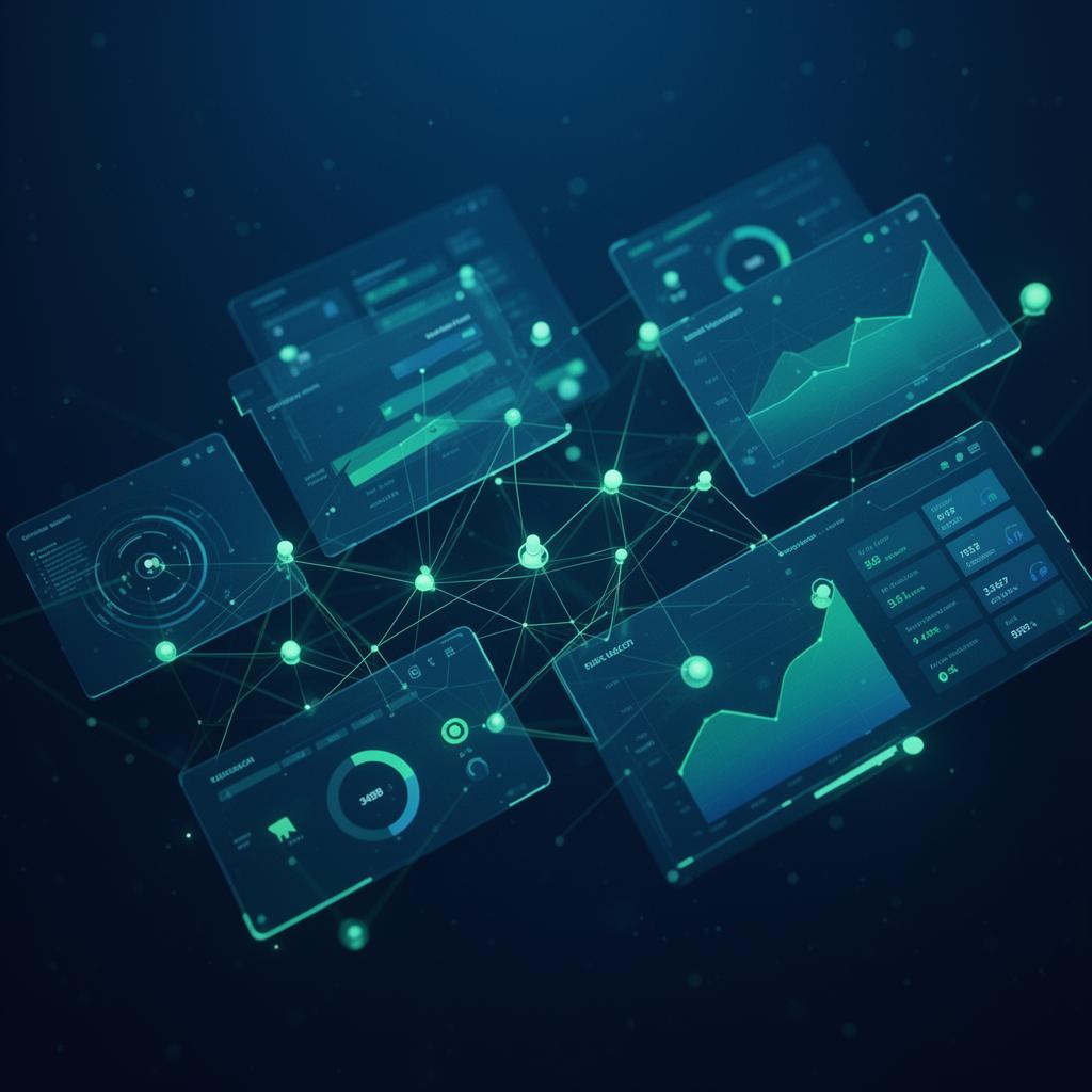 Painel de gestão Verttice com dashboards interconectados